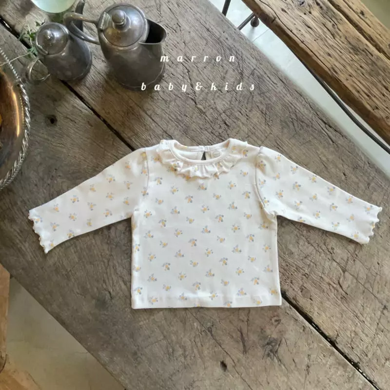 Marron Kid - Korean Children Fashion - #todddlerfashion - Irin Frill Tee - 6