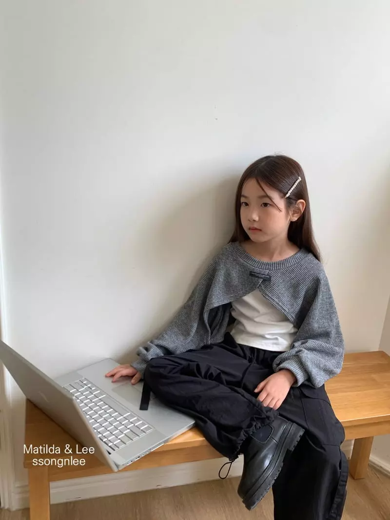 Matilda & Lee - Korean Children Fashion - #childofig - Lavel Crop Knit Tee - 5