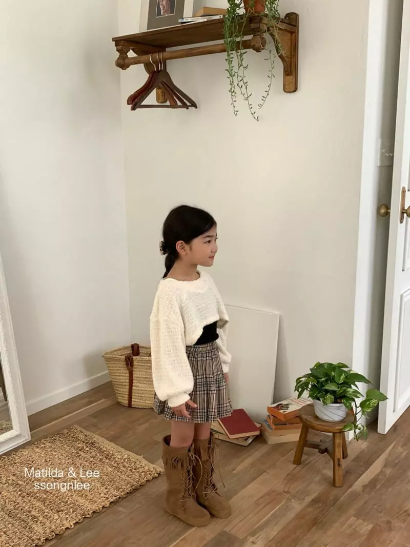 Matilda & Lee - Korean Children Fashion - #childrensboutique - Check Wrinkle Skirt - 6