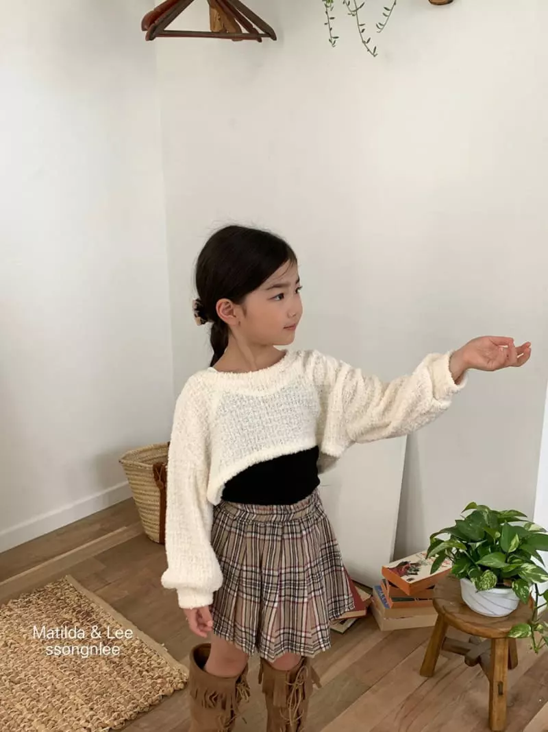 Matilda & Lee - Korean Children Fashion - #discoveringself - Check Wrinkle Skirt - 8