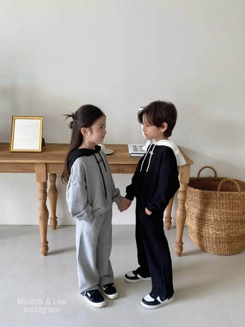 Matilda & Lee - Korean Children Fashion - #discoveringself - Color Hoody Top Bottom Set - 7