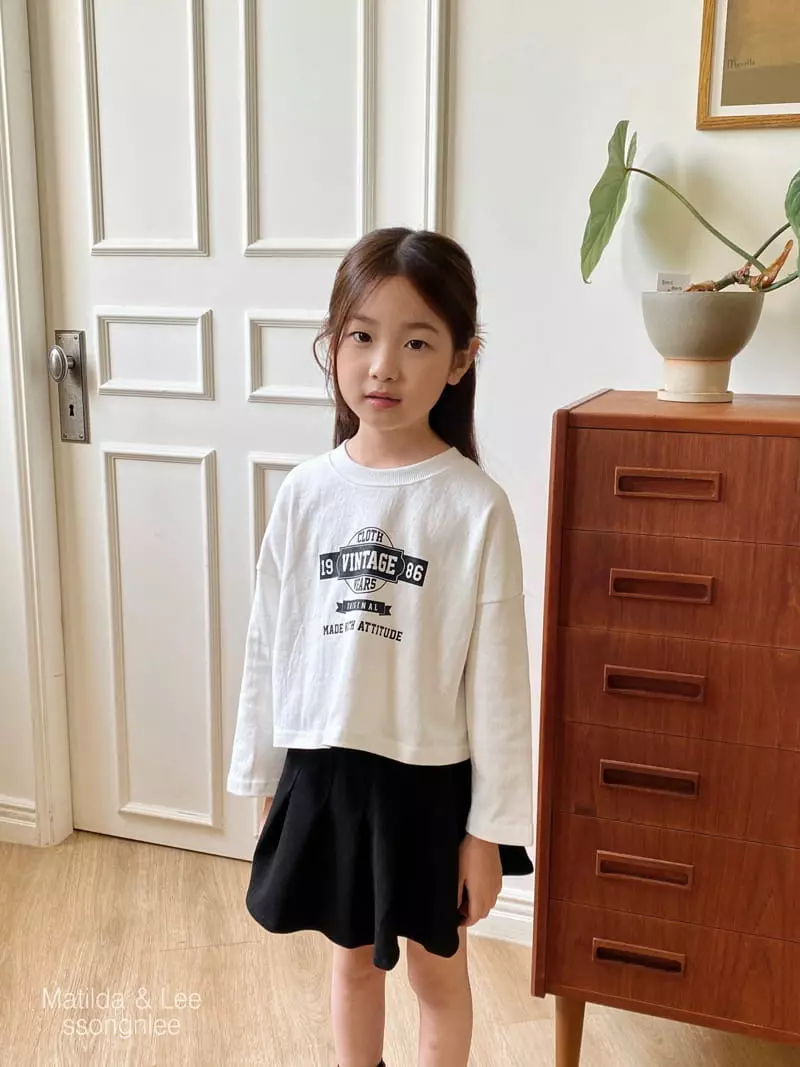 Matilda & Lee - Korean Children Fashion - #kidsshorts - Vintage Crop Tee - 2