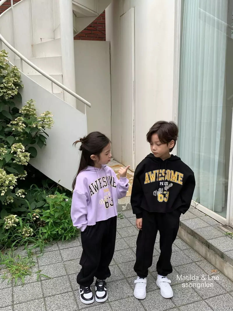 Matilda & Lee - Korean Children Fashion - #minifashionista - Awesome Hoody Top Bottom Set - 4