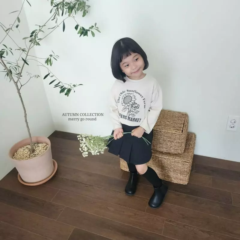 Merry Go Round - Korean Children Fashion - #Kfashion4kids - Sun Flower Tee - 7