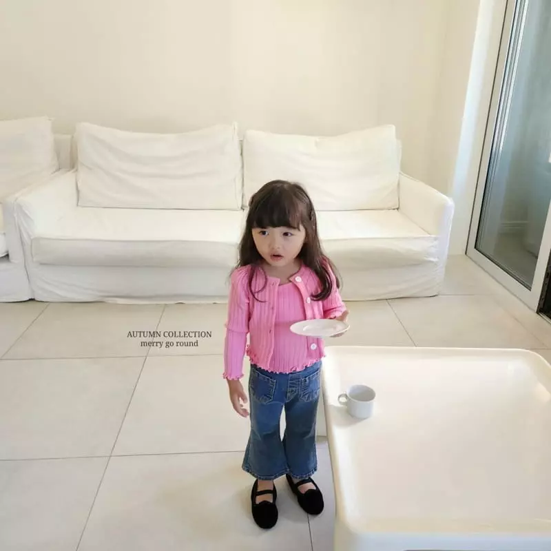 Merry Go Round - Korean Children Fashion - #childofig - Rib Cardigan Set - 7