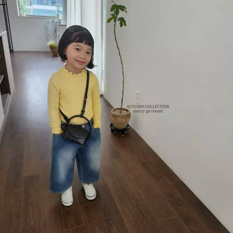 Merry Go Round - Korean Children Fashion - #discoveringself - Rib Tee - 4