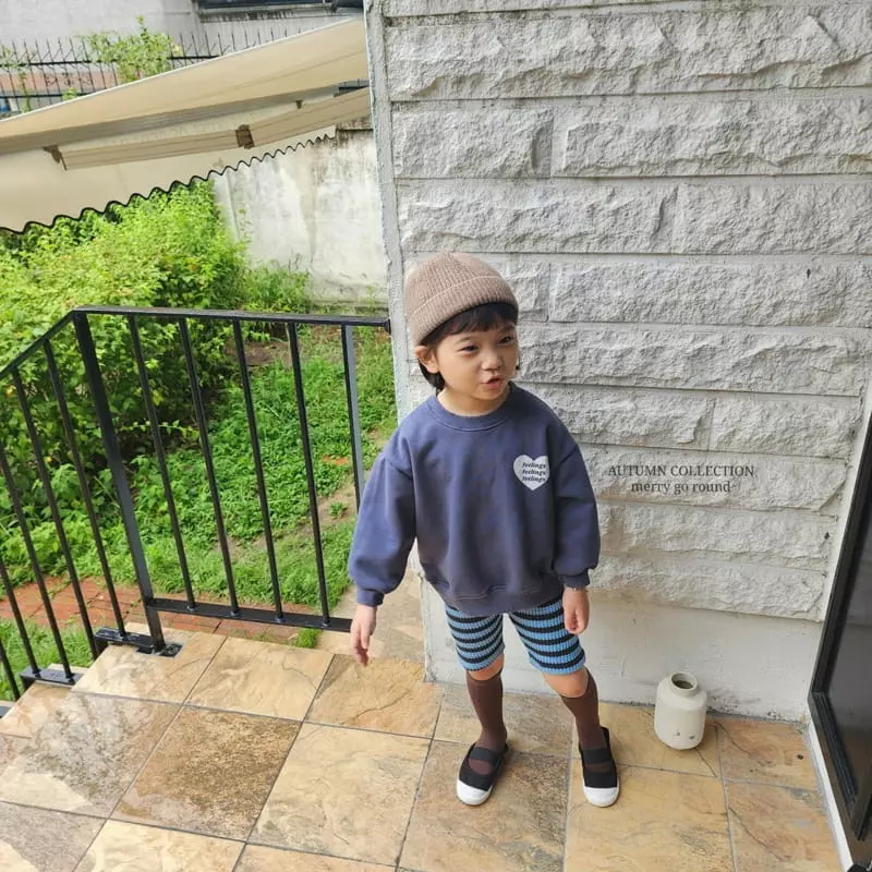 Merry Go Round - Korean Children Fashion - #kidsshorts - Heart Sweatshirt - 6
