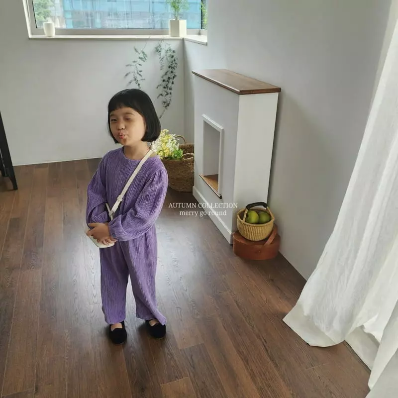 Merry Go Round - Korean Children Fashion - #todddlerfashion - Wrinkle Set - 2