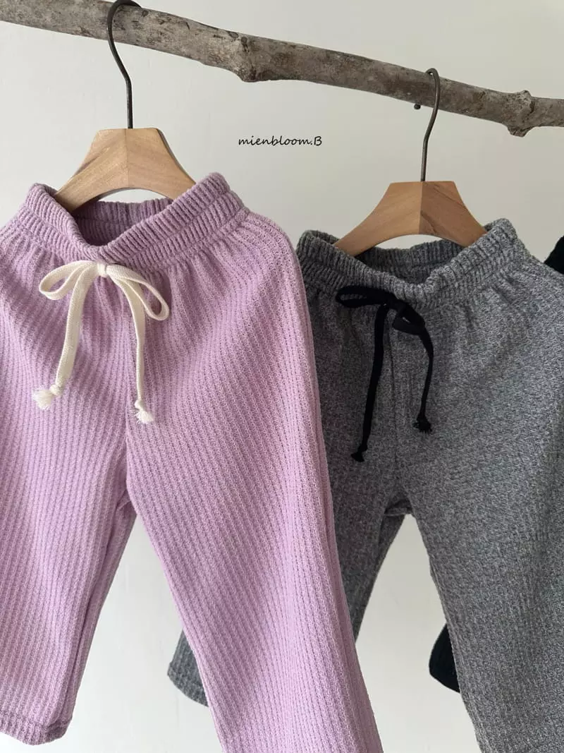 Mienbloom B - Korean Children Fashion - #Kfashion4kids - Knit Waffle Pants - 6