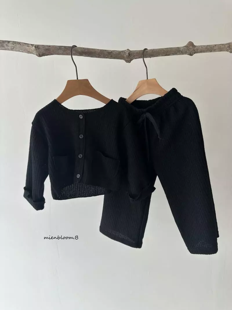 Mienbloom B - Korean Children Fashion - #kidzfashiontrend - Knit Waffle Cardigan - 6