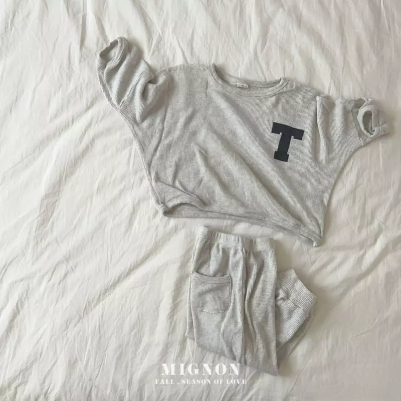 Mignon - Korean Children Fashion - #kidsstore - Cozy Waffle Tee - 2