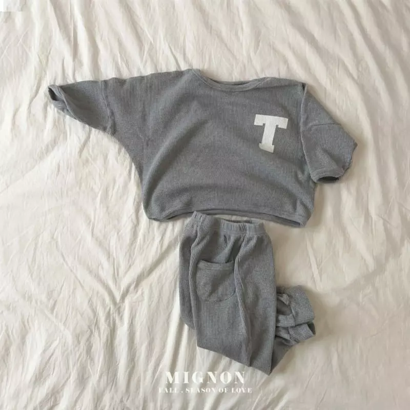 Mignon - Korean Children Fashion - #kidzfashiontrend - Cozy Waffle Tee - 3