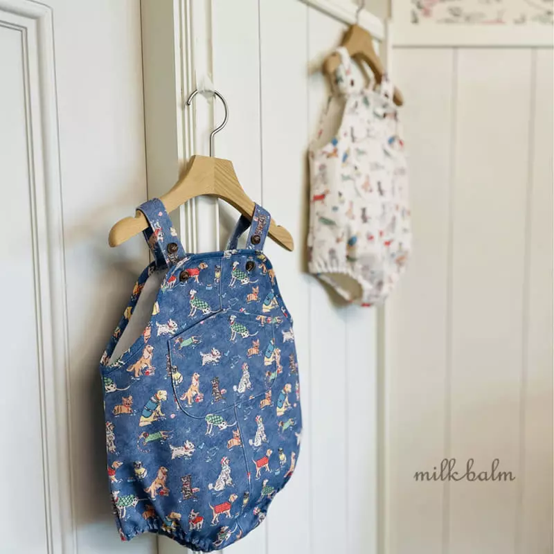 Milk Balm - Korean Baby Fashion - #babyoutfit - Dog Dungarees - 2