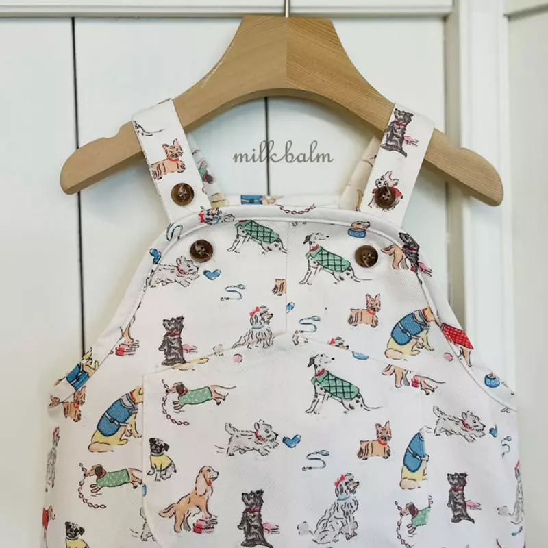 Milk Balm - Korean Baby Fashion - #babyoutfit - Dog Dungarees - 4
