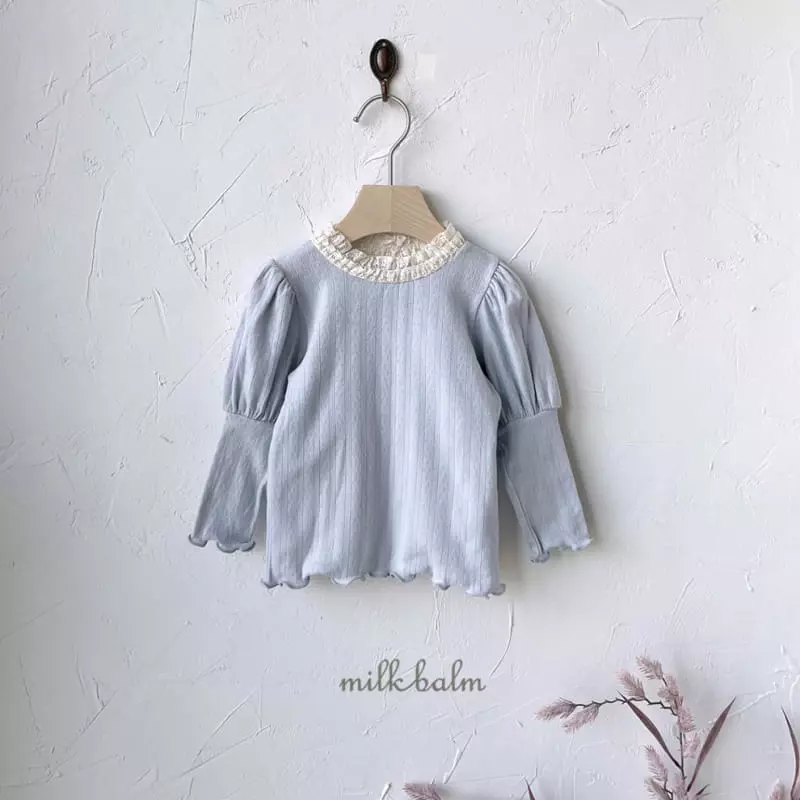 Milk Balm - Korean Children Fashion - #childrensboutique - Lotty Eyelet Tee - 12