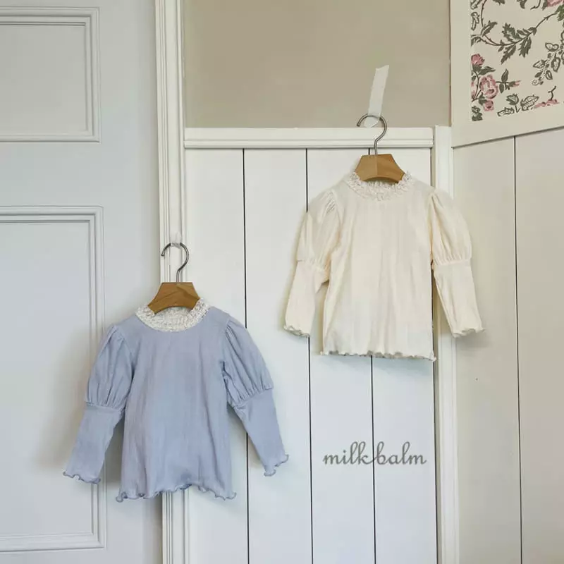 Milk Balm - Korean Children Fashion - #fashionkids - Lotty Eyelet Tee