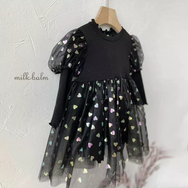 Milk Balm - Korean Children Fashion - #todddlerfashion - Heart Milk Cherry One-piece - 5