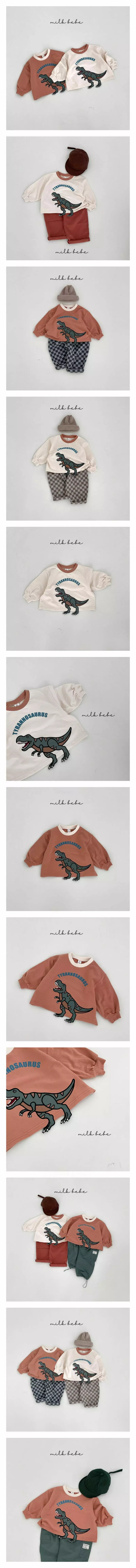 Milk Bebe - Korean Children Fashion - #childofig - Dinosaur Tee