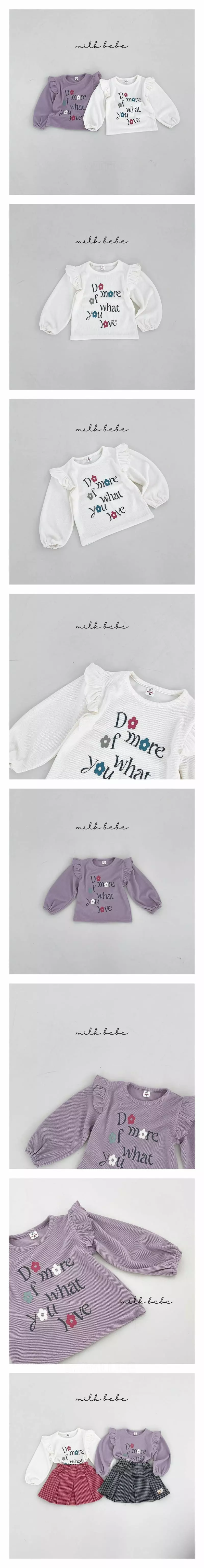 Milk Bebe - Korean Children Fashion - #kidsshorts - Flower Tee