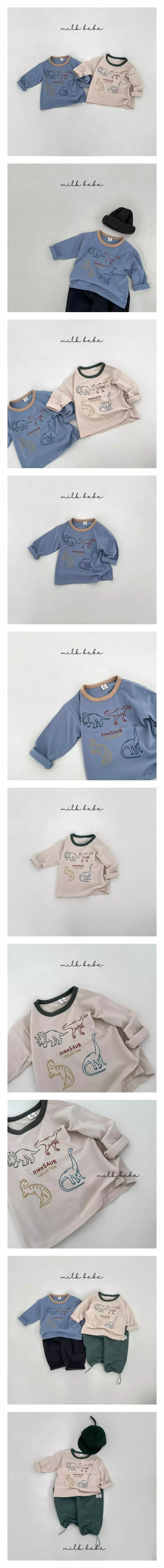 Milk Bebe - Korean Children Fashion - #prettylittlegirls - Dino Tee