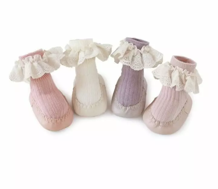 Miso - Korean Baby Fashion - #babylifestyle - Lace Walk Socks - 2