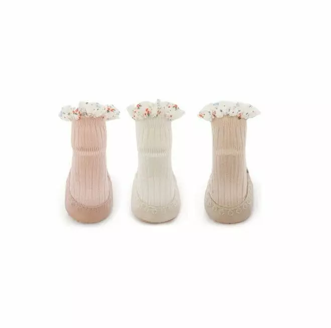 Miso - Korean Baby Fashion - #babyootd - Frill Flower Socks - 2