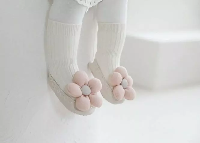 Miso - Korean Baby Fashion - #babyootd - Flower Walk Socks
