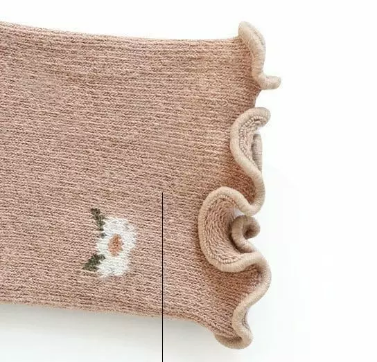 Miso - Korean Baby Fashion - #babyoutfit - Flower Shirring Socks - 7