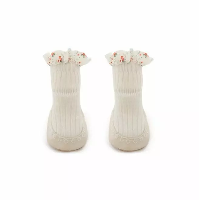Miso - Korean Baby Fashion - #babyoutfit - Frill Flower Socks - 3