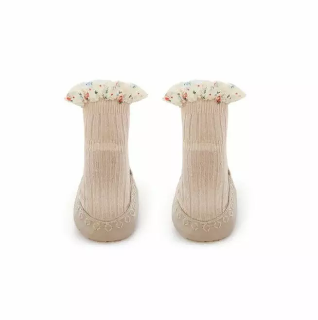 Miso - Korean Baby Fashion - #babyoutfit - Frill Flower Socks - 4