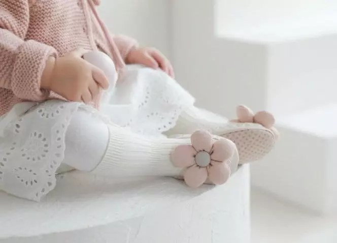 Miso - Korean Baby Fashion - #babyoutfit - Flower Walk Socks - 2