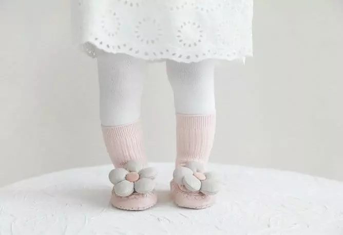 Miso - Korean Baby Fashion - #babyoutfit - Flower Walk Socks - 3