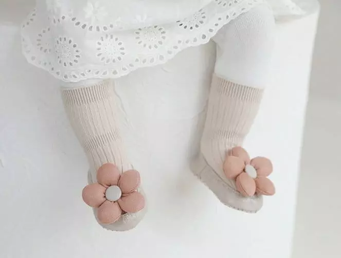 Miso - Korean Baby Fashion - #onlinebabyboutique - Flower Walk Socks - 5