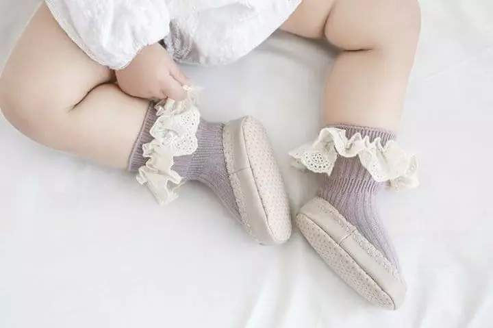 Miso - Korean Baby Fashion - #onlinebabyshop - Lace Walk Socks - 9