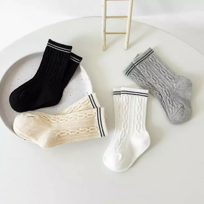 Miso - Korean Children Fashion - #designkidswear - Waffle Twist Socks - 4