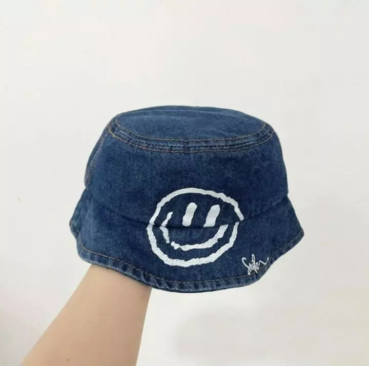 Miso - Korean Children Fashion - #kidsshorts - Smile Dneim Bucket Hat - 2