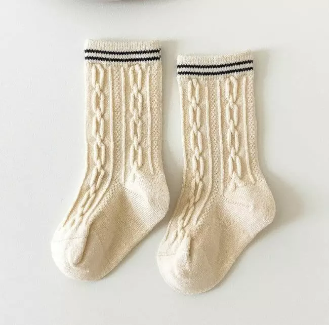 Miso - Korean Children Fashion - #kidsstore - Waffle Twist Socks - 7