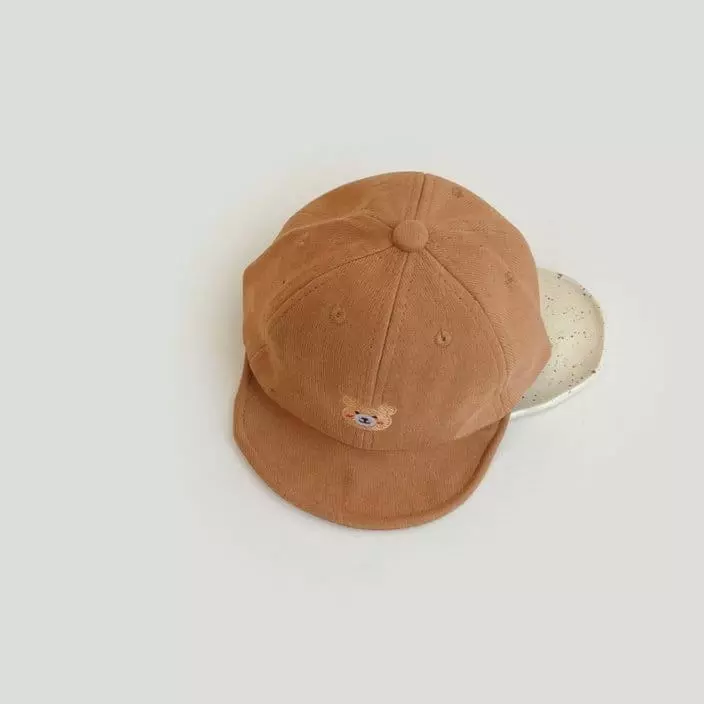 Miso - Korean Children Fashion - #littlefashionista - Bear Emroidery Cap - 2