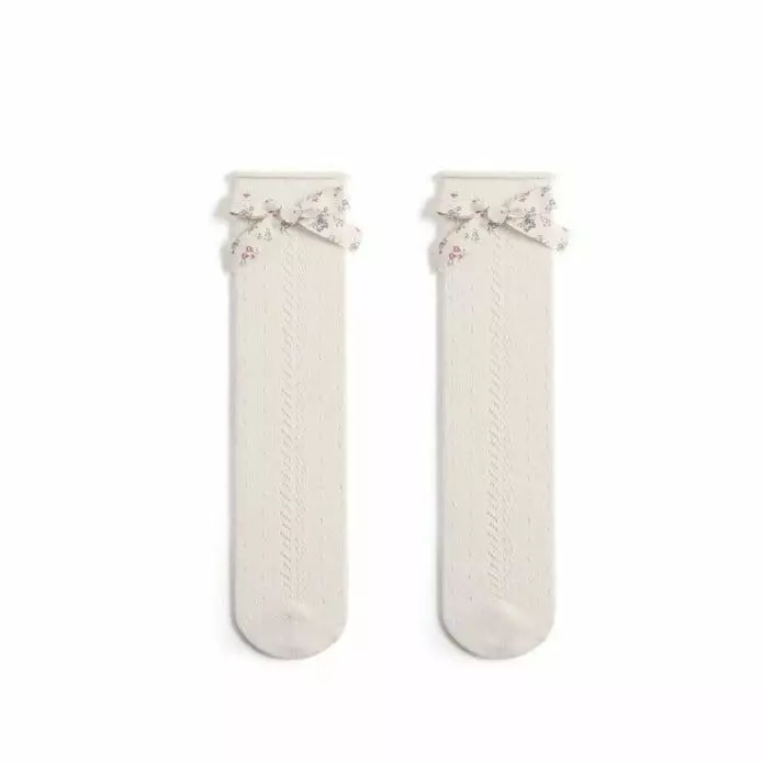 Miso - Korean Children Fashion - #minifashionista - Flower Ribbon Knee Socks