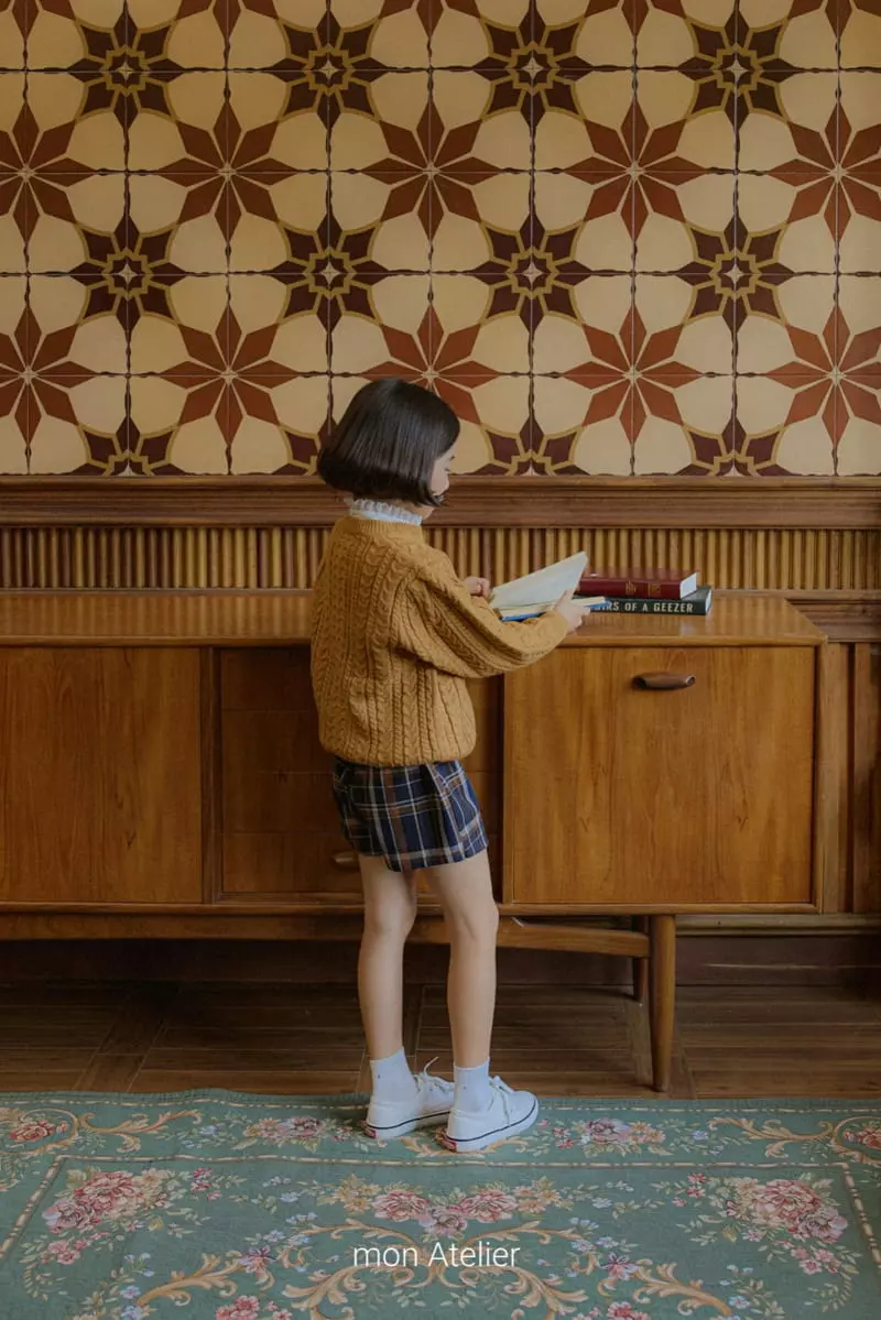 Mon Atelier - Korean Children Fashion - #fashionkids - Check Wrap Pants - 5