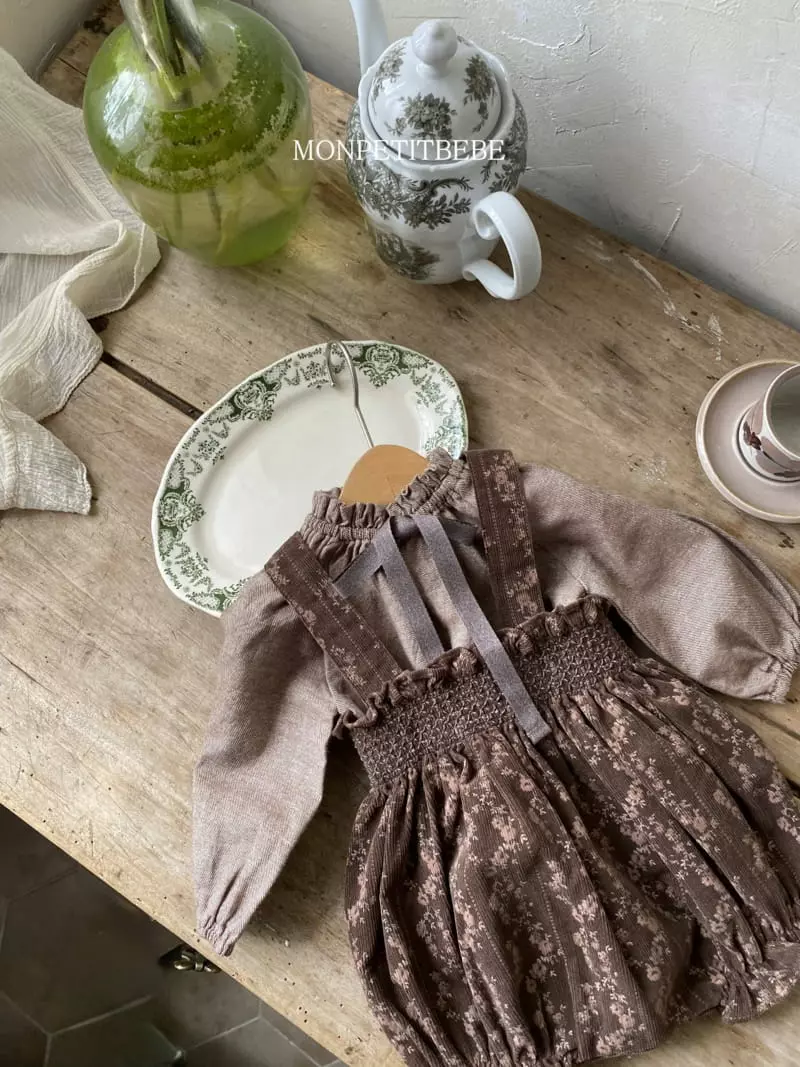 Mon Petit Bebe - Korean Baby Fashion - #babylifestyle - Miel Smocked Bodysuit