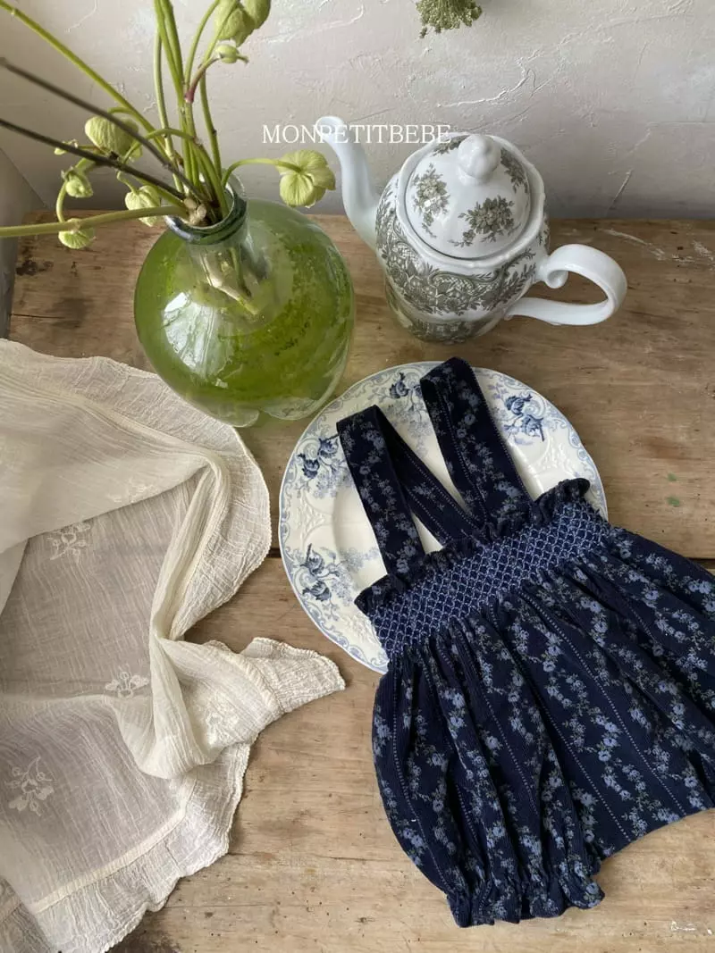 Mon Petit Bebe - Korean Baby Fashion - #babyootd - Miel Smocked Bodysuit - 3