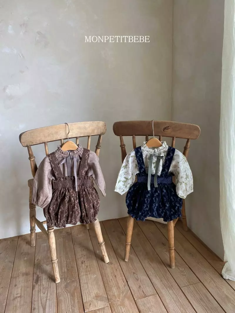 Mon Petit Bebe - Korean Baby Fashion - #babyootd - Miel Smocked Bodysuit - 4