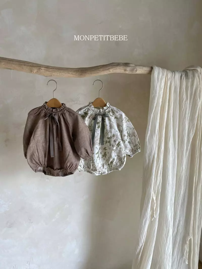 Mon Petit Bebe - Korean Baby Fashion - #babywear - Ribbon Bodysuit - 7