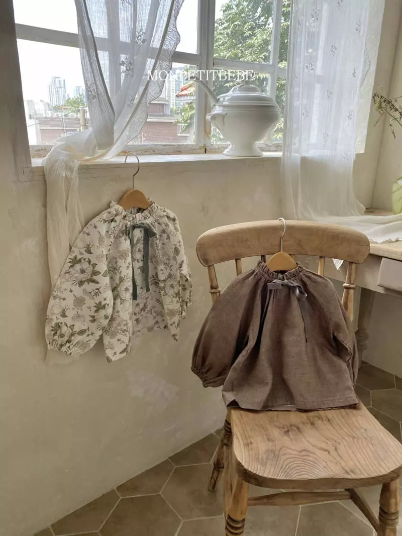 Mon Petit Bebe - Korean Children Fashion - #childofig - Ribbon Blouse - 5