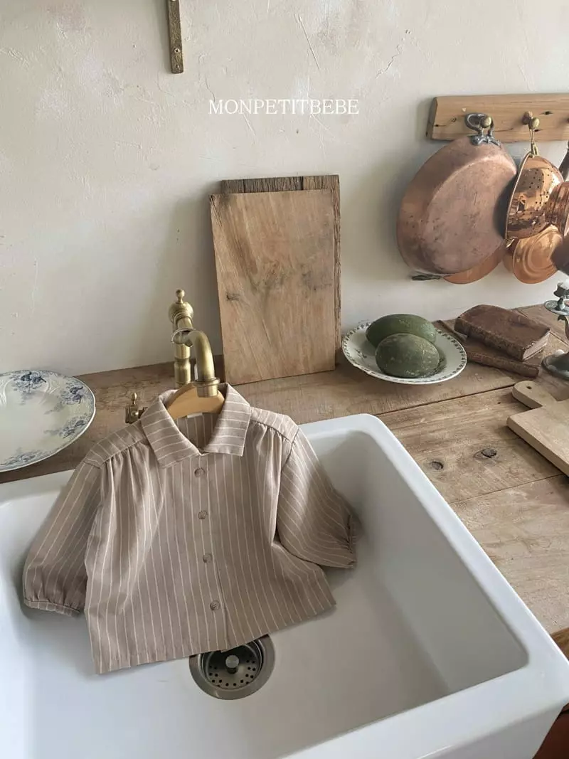 Mon Petit Bebe - Korean Children Fashion - #littlefashionista - Wing Collar Shirt - 3