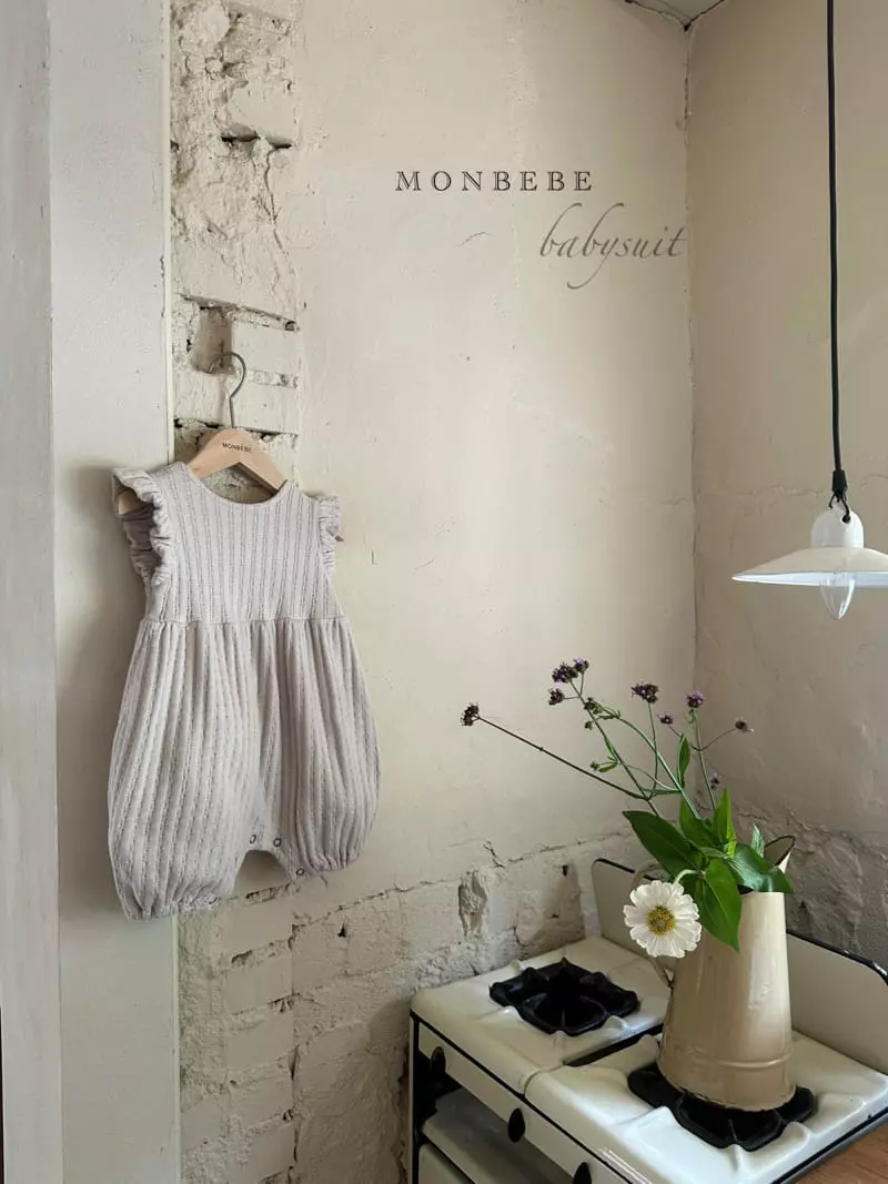 Monbebe - Korean Baby Fashion - #babyfever - Jacquard Frill Bodysuit - 12
