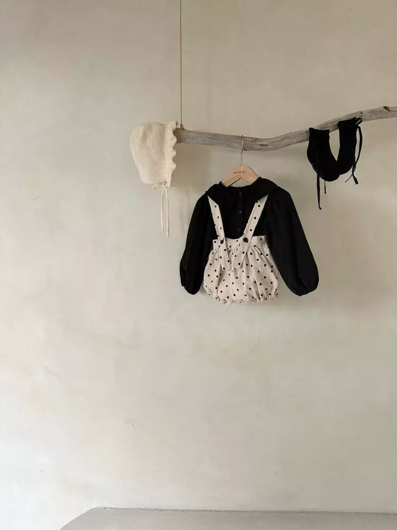 Monbebe - Korean Baby Fashion - #babyootd - Rib Dungarees Bloomner
