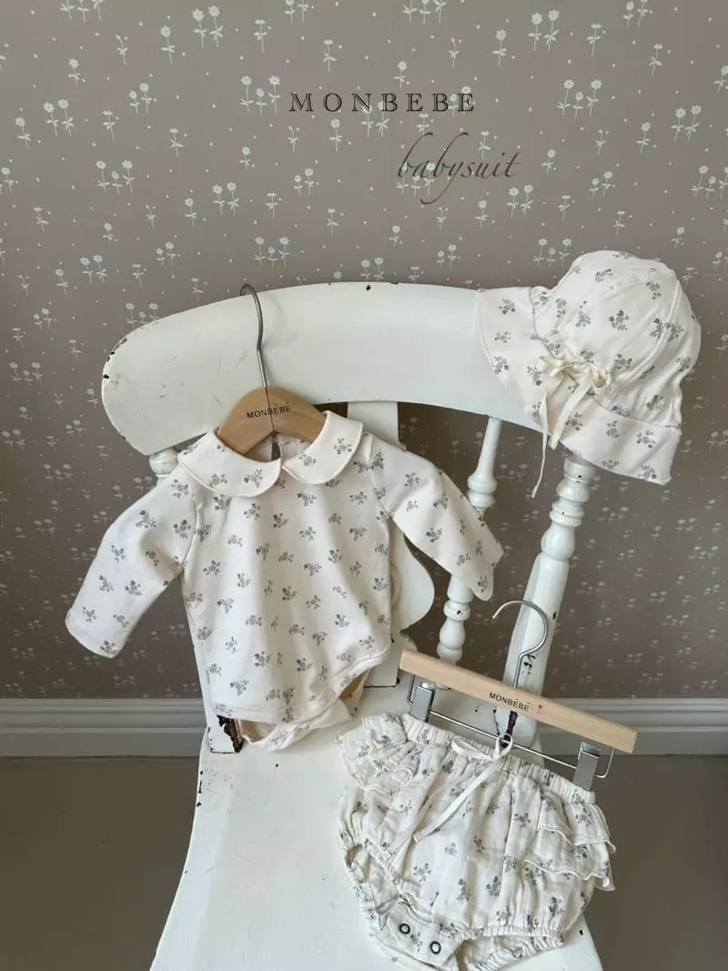 Monbebe - Korean Baby Fashion - #babyoutfit - Lrin Collar Bodysuit - 5