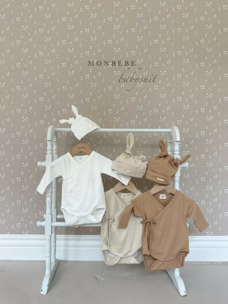 Monbebe - Korean Baby Fashion - #babywear - Le Petit Bodysuit with Bonnet - 8